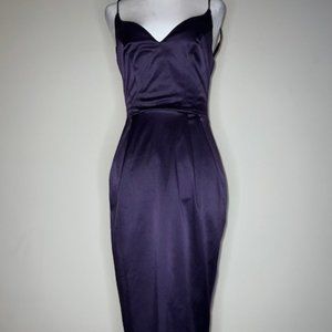 ASOS Dark Purple Midi Dress
